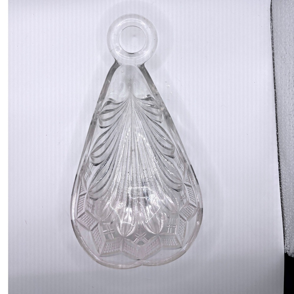 Dalzell Gilmore Leighton Ivanhoe Spoon Tray 8in Clear Good EAPG Pressed Glass